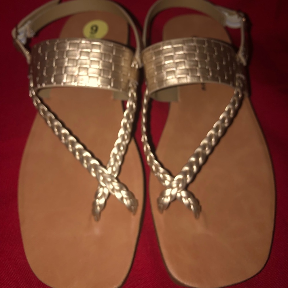 CL laundry gold sandals.